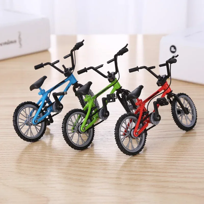 1:10 Alloy Bicycle Model Diecast Metal Finger Mountain bike Racing Toy Bend Road Simulation Collection Toys for Children Kids