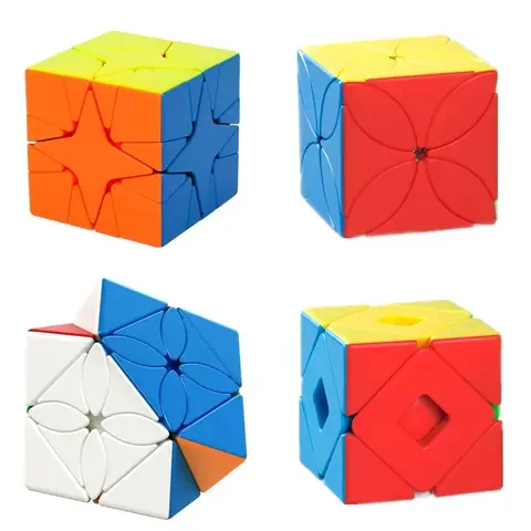 Moyu Meilong Cube magique de forme étrange trèfle à quatre feuilles/polaris/feuilles d'érable Cube magique Profession Puzzle éducation