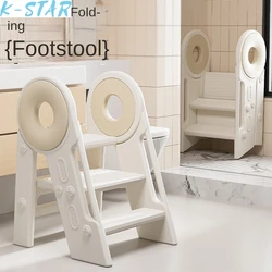 K-star Baby Washes Hands Washes Increases Height Pads Footstool Steps Stairs Footstool Handrails Anti Slip New 2024 Dropshipping