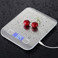 Smart Multifunctional Food Stainless Steel USB Charging 5kg 10kg/1g LCD Digital  Electronic Kitchen Scale