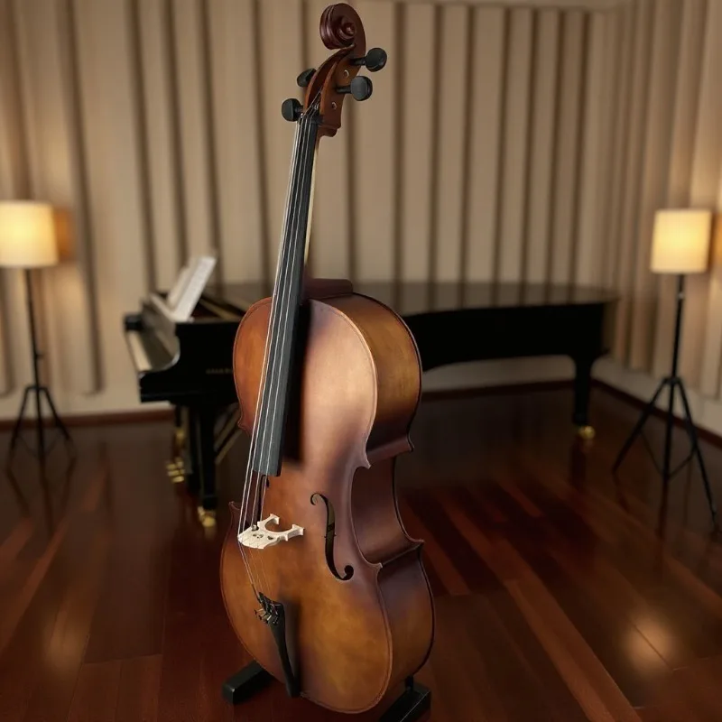 

Matte Basswood Adult Beginner Cello ,Instrument Beginner Student Professional Cello 1/2,1/4,1/8,3/4,4/4, Handcrafting Technique