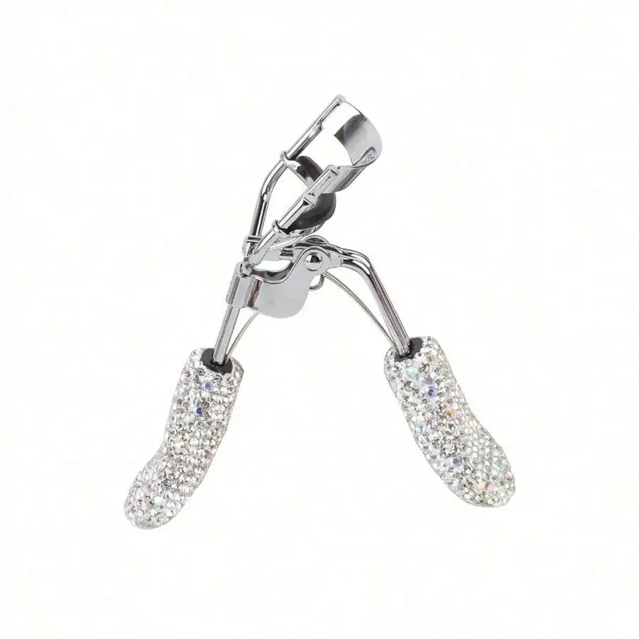 Rhinestone Decor Sunflower Eyelash Curler, Long-Lasting Curl Lash Tool, Fashion Portable Makeup Accessory