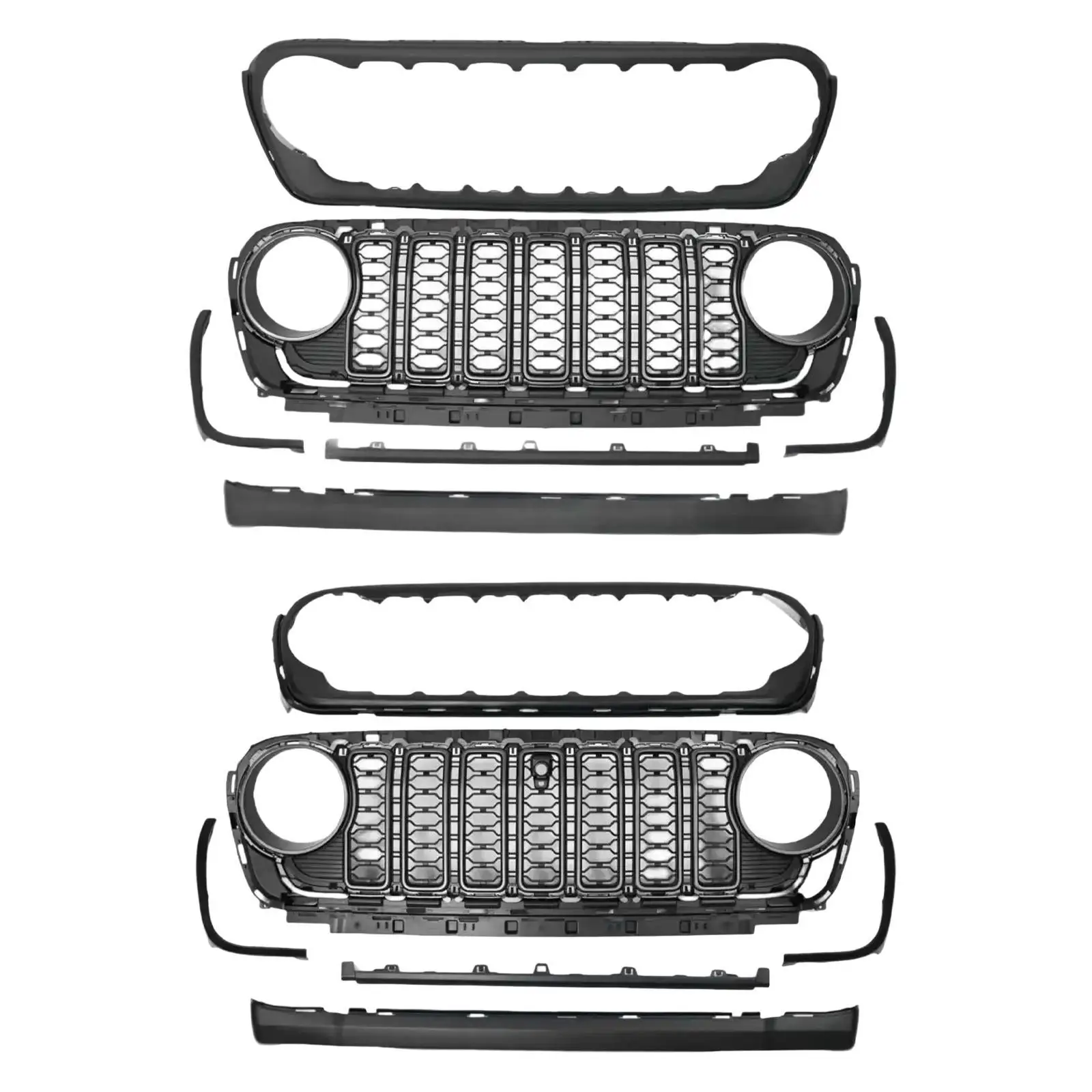 Front Grille Grid Grill Guard Parts for Jeep Wrangler JL 2018-2024 Accs