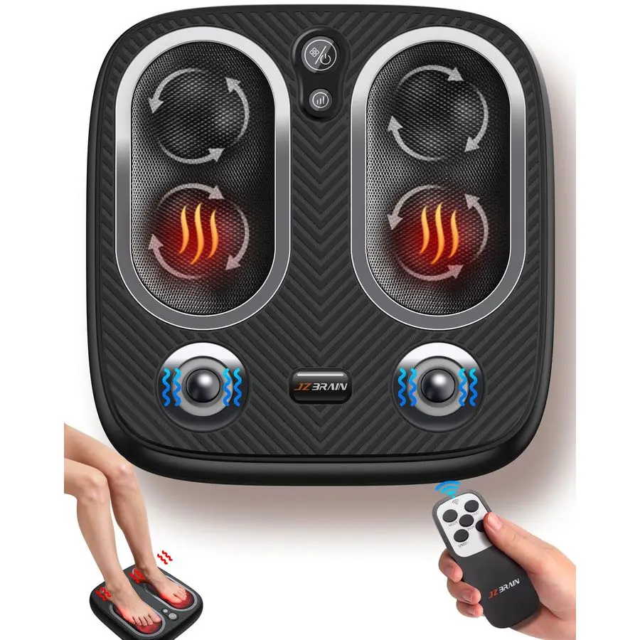 

Foot Massager with Heat amp Vibration Deep Kneading Foot Massager for Plantar Fasciitis, Neuropathy, Circulation, Electric Feet