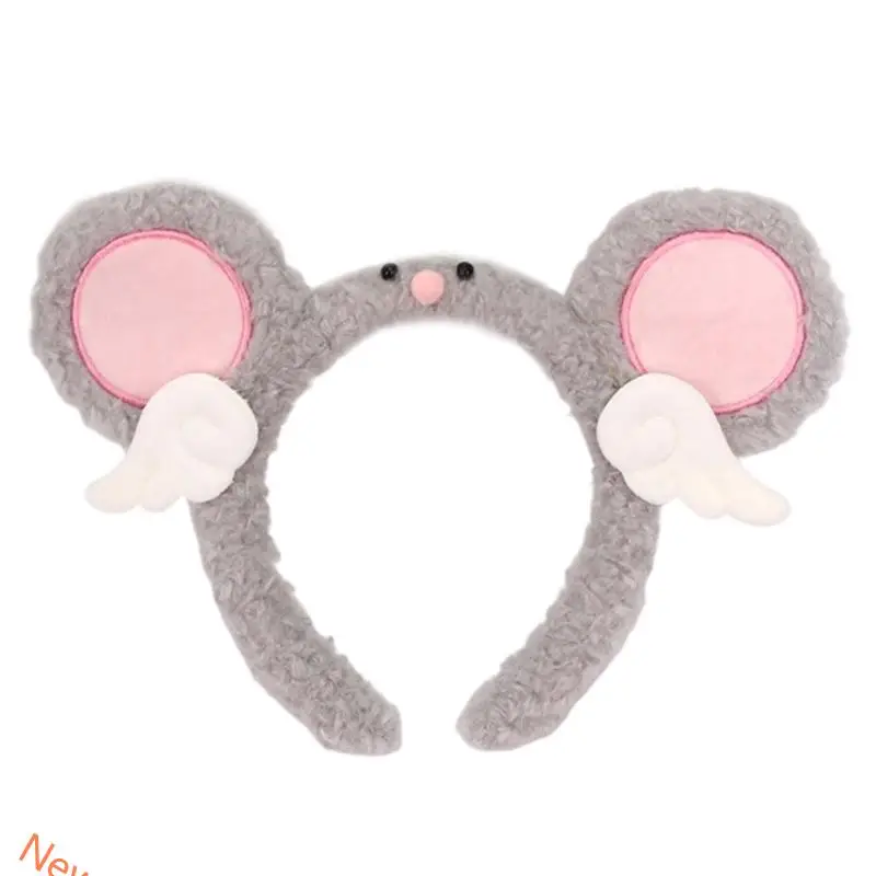 

Дизайнерская повязка для волос с ушками мыши для детей, головные уборы из мягкой ткани, безопасный легкий аксессуар для волос