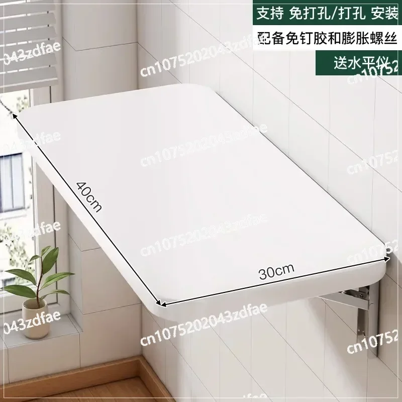 Tabletop board slotted wooden plank partition wall non-punch folding table girls laptop table wall mounted desk