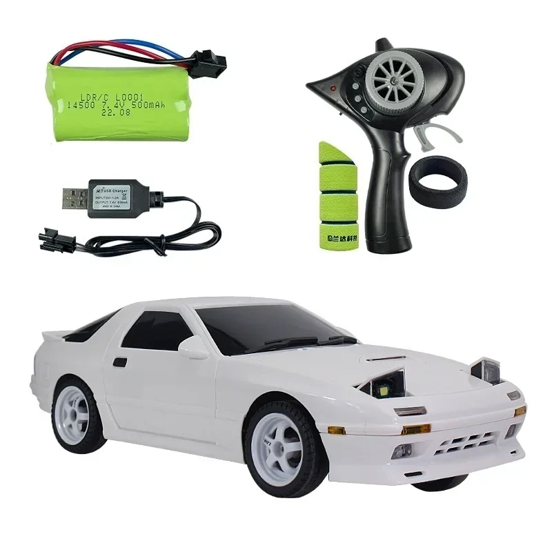 

LDRC LD1802 RX7 RTR 1/18 2.4G 2WD ESP Gyroscope RC Car Drift Vehicles LED Lights Full Scale Controlled Model Children Toys Gifts