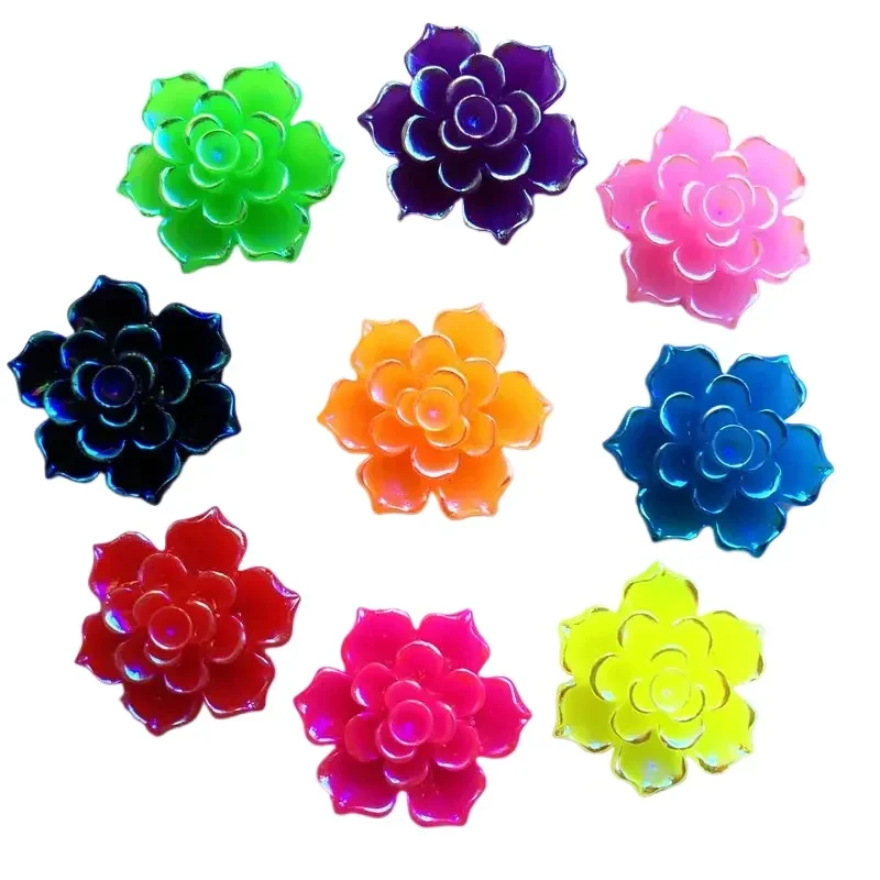 20 pieces/batch 18mm floral resin flat back scrapbook accessories suitable for wedding jewelry DIY jewelry production decoration