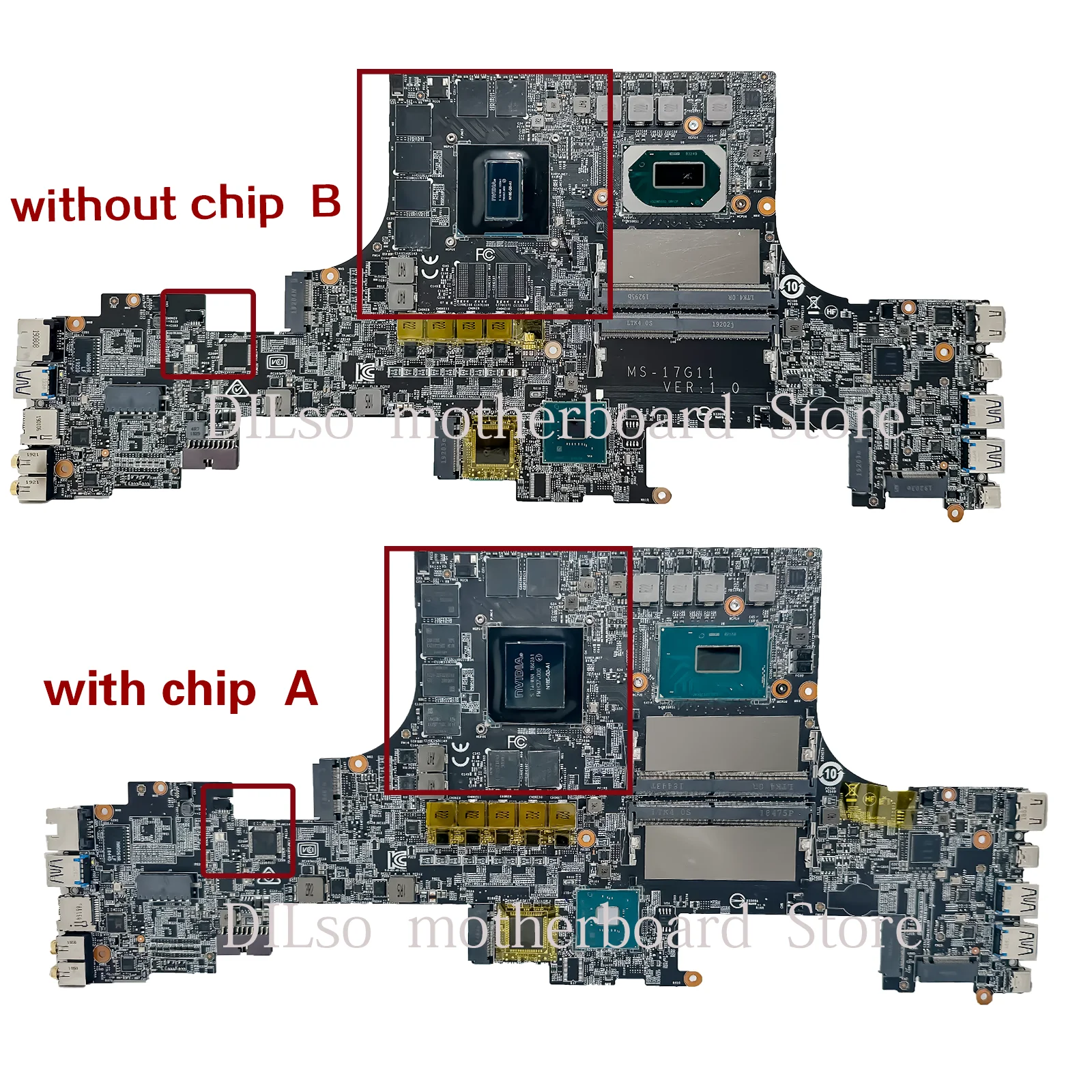 Imagem -03 - Mainboard para Msi Gs75 Stealth Ms-17g1 Laptop Motherboard I78750h I9-9880h I7-9750h Rtx2080 Rtx2060 Rtx2070 Rtx3000 Ms17g11