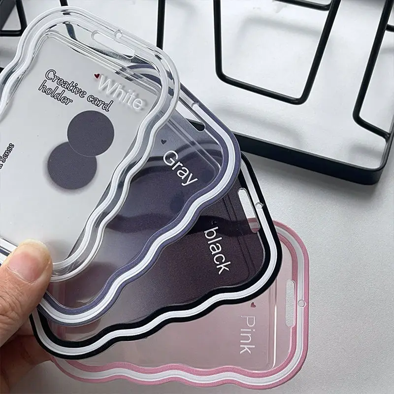 INS Clear Student ID Card Holder, Canteen Card Sleeve, School Accessory with Spring Clip, Wholesale Keychain Pendant for Polaroi