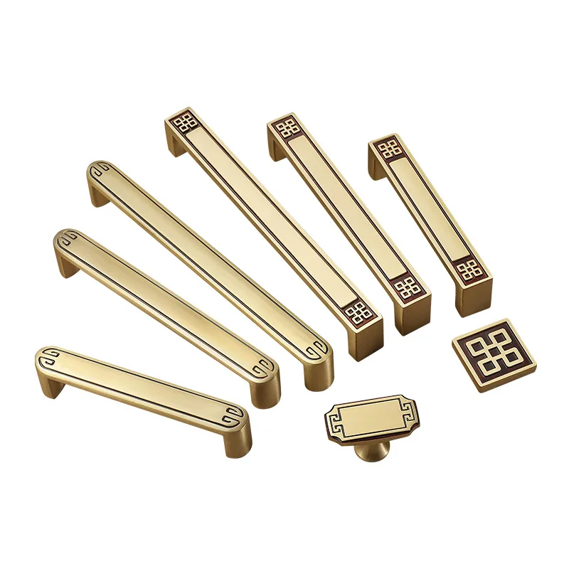 Modern Minimalist Brass Cabinet Knob Single‑Hole Vintage Pull Handle Wardrobe Cupboard Drawer Wine Cabinet Furniture