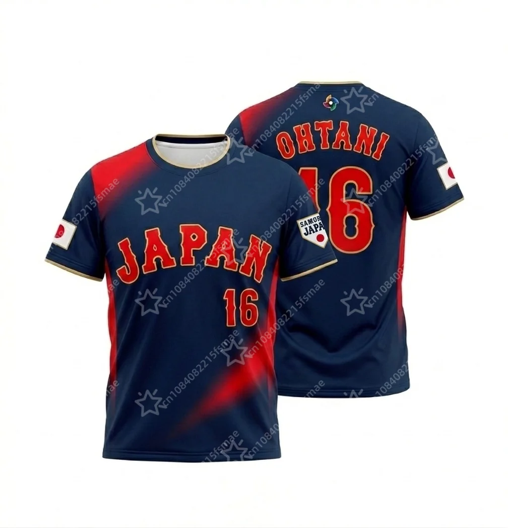 2026Samurai Japan O-neck T-Shirt Shohei Ohtani #16 Yoshinobu #18 Men Kids Sportswear Streetwear Casual Training Tee Top Apparel