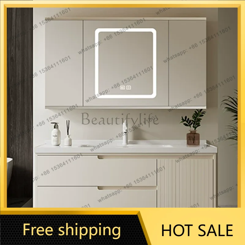 YJ Storage Modern Bathroom Cabinet Skincare Drawers Paper White Space Saver Partitions Cupboard Organizer Gabinete Trendy Furnit