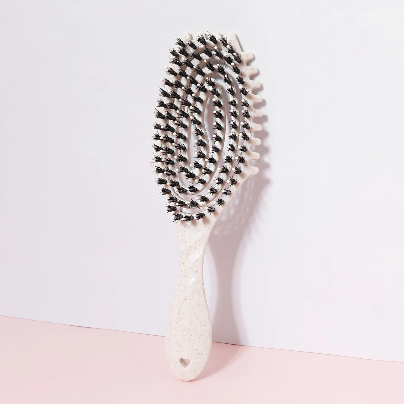 Hollow Comb with Bristles, Scalp Massage Comb