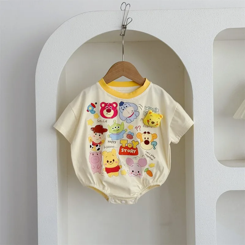 Nuova estate 0-2 anni Baby Boy Girl Cartoon Near body Cotton Clothes Crawling Suit Set Photo Suit K5233