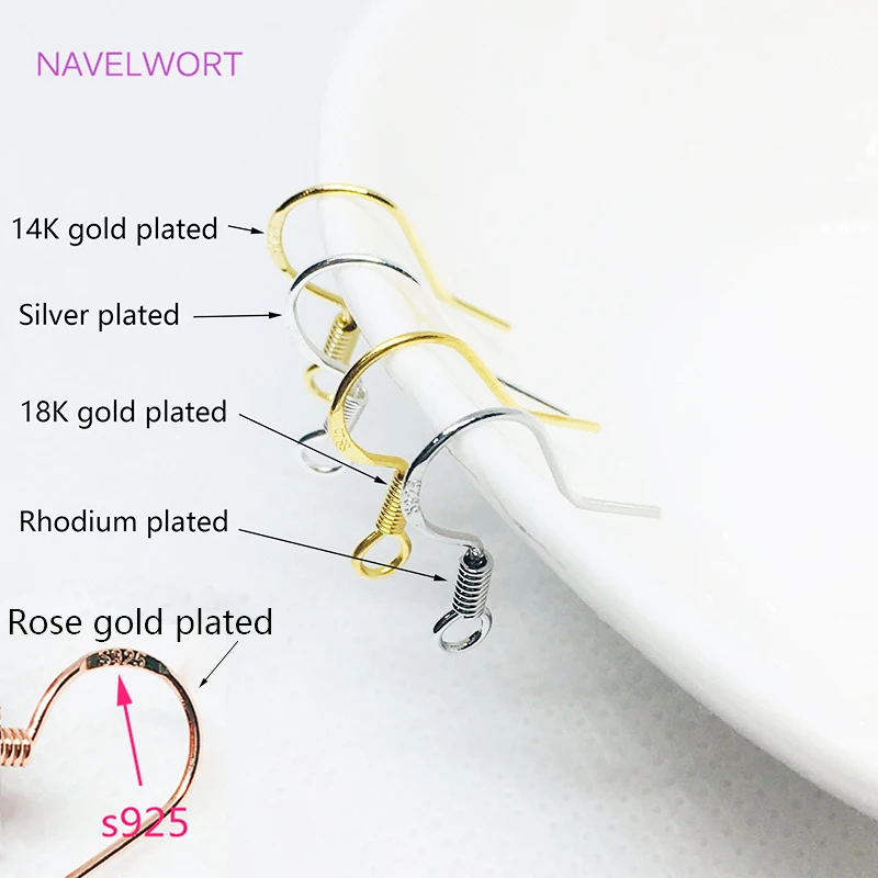 50pcs/Lot Not Allergic Ear Wires Earrings Hook Brass French Earring Hooks Findings DIY Jewelry Making Accessories Wholesale