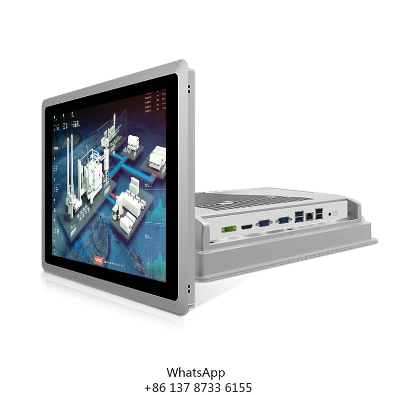 Industrial Panel Pc 10 12 15 17 19 21.5 Inch Fanless Industrial All In One Computers Panel Pc Rugged Monitor