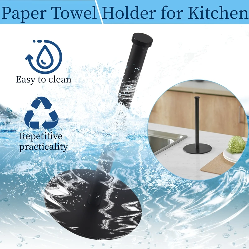 

Paper Towel Holder Desktop Roll Paper Holder Kitchen Vertical Paper Holder Stainless Steel Paper
