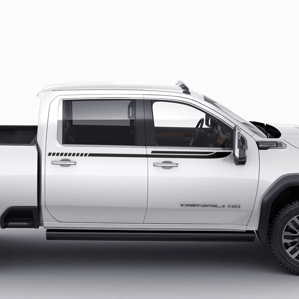 

2 шт. наклейка-наклейка с боковыми гоночными полосками Sport Edition для GMC Sierra 2014 г.в.