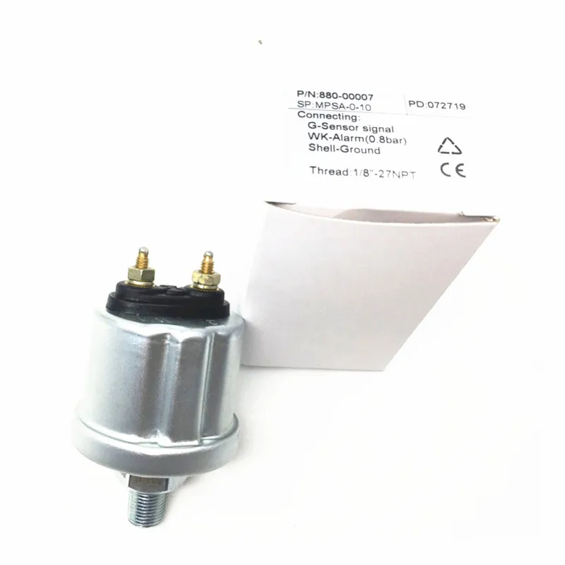 Auto 52mm Oliedrukmeters 0-5Bar 0-75Psi Boot Mechanische Oliedruksensoren M10x1 NPT1/8 Senders Verzenden Unit