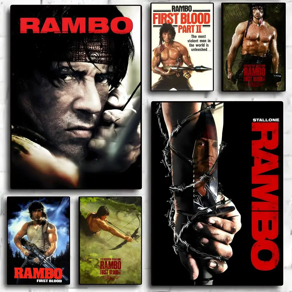Rambo First Blood Poster Wall Art Wall Stickers Home Living Room Bedroom Bar Office Decor Prints Personalized Gift