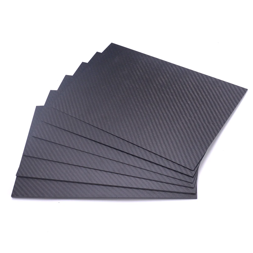 400mm X 200mm Real Carbon Fiber Plate Panel Sheets 0.5mm 1mm 1.5mm 2mm 3mm 4mm 5mm Thickness Composite Hardness Material