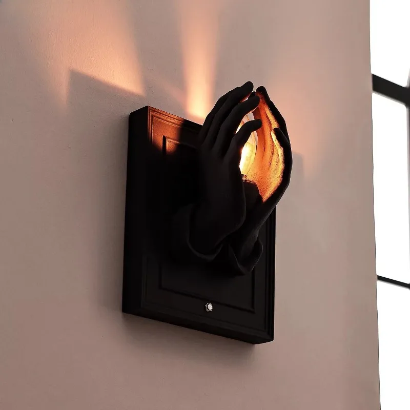 Japanese Designer Wall Lamps Prayer Hand Creativity LED Wall Sconces Bedroom Bedhead Homestay