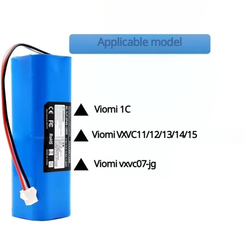 NEW Replacement For XiaoMi Lydsto R1 Roidmi Eve Plus Viomi S9 Robot Vacuum Cleaner Battery Pack Capacity 12.8Ah Accessories Part
