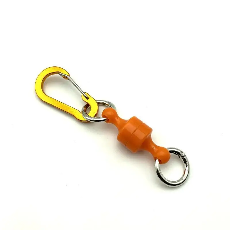 Heavy Duty Magnetic Hook Keychain Durable Mountaineering Buckle for Outdoor Fishing Camping Hiking Daily Use Key Holder