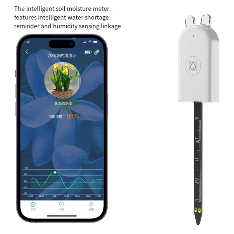 AB11-Soil Moisture Meter Soil Moisture Temperature Sensor For Monitoring Soil Temperature And Humidity In Home Plant And Flower