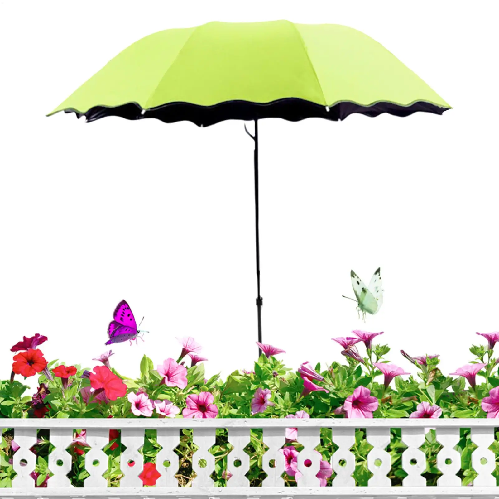 Plant Flowers Umbrella 95cm diameter fishing umbrella Plant Shade Umbrella Garden Parasol Ground-mounted plant sunshade cover