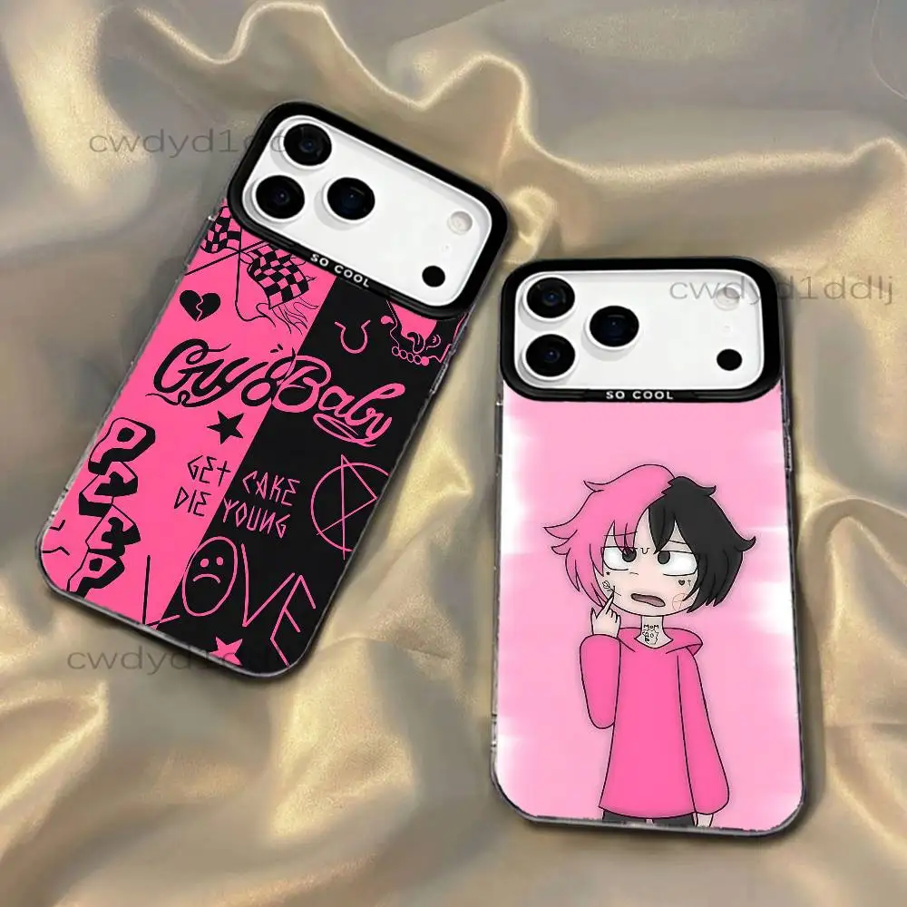 

L-Lil Peep Hellboy Love Rapper Phone Case For iPhone 17,16,15,14,13,12,X,8,Pro,Max,Plus,SE4,Air,Mini HD Black IMD Matte