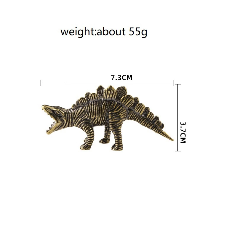 Retro Brass spinosaurus Dinosaur Statue Ornament Tea Pet Home Decor Crafts Accessories Car Decoration Animal Figurines Miniature