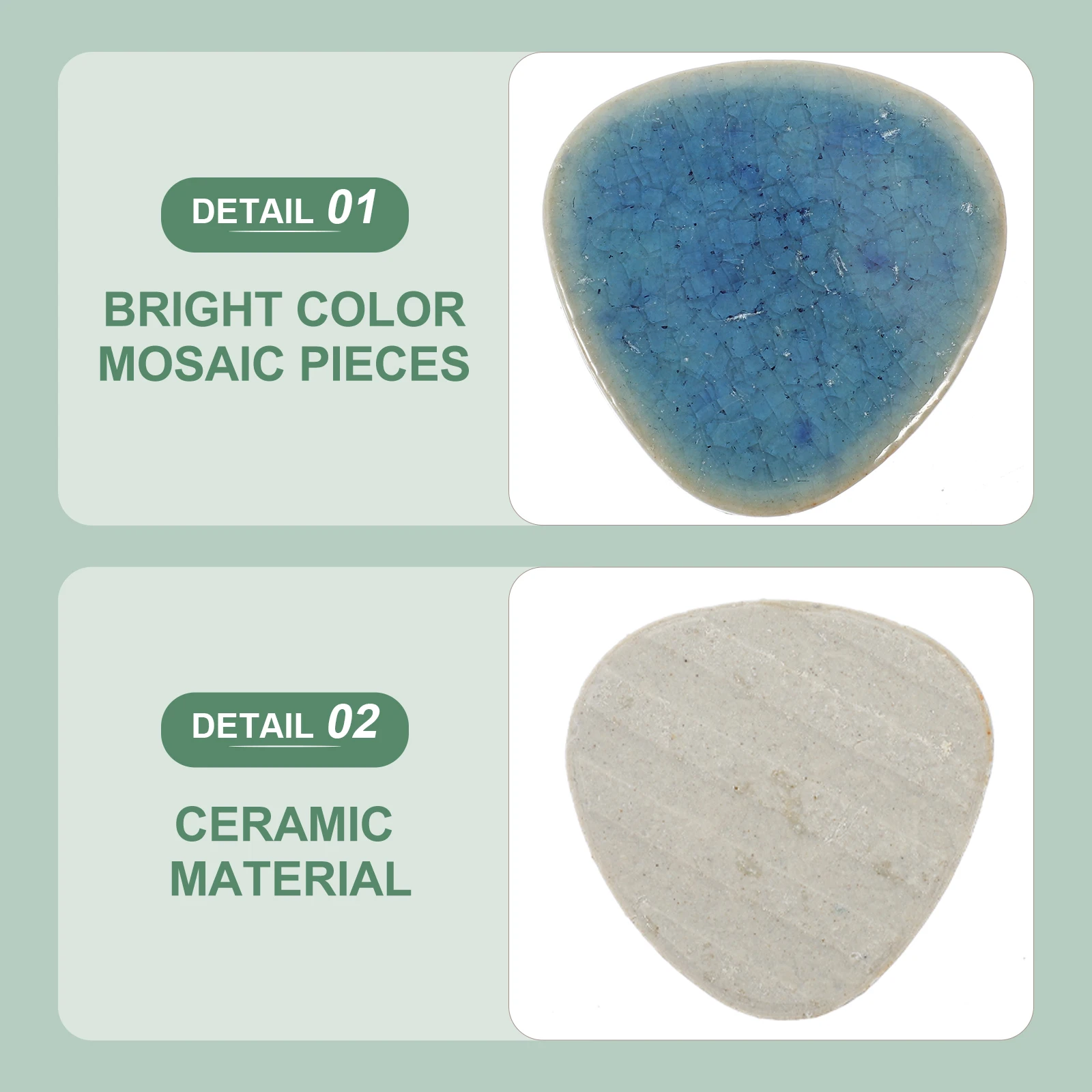 

3 Bags Blue and White Porcelain Piece Pendant Accessories Tiles for Diy Crafts Ceramics Supplies Small