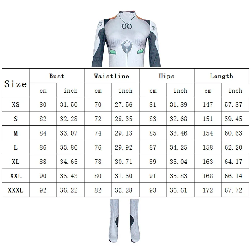 Anime Ayanami Rei Asuka cosplay jumpsuits unisex Zentai catsuit Halloween costumes sexy girls bodysuit