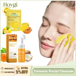 Turmeric Cleansing Pads Oil Control Exfoliating Daily Cleaning Fade Dark Spot Shrink Pores Smooth Moisturizing Facial Cleanser