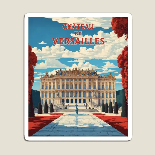 Chateau de versalhes frança vintage pos ímã crianças colorido titular casa para geladeira organizador decoração geladeira engraçado