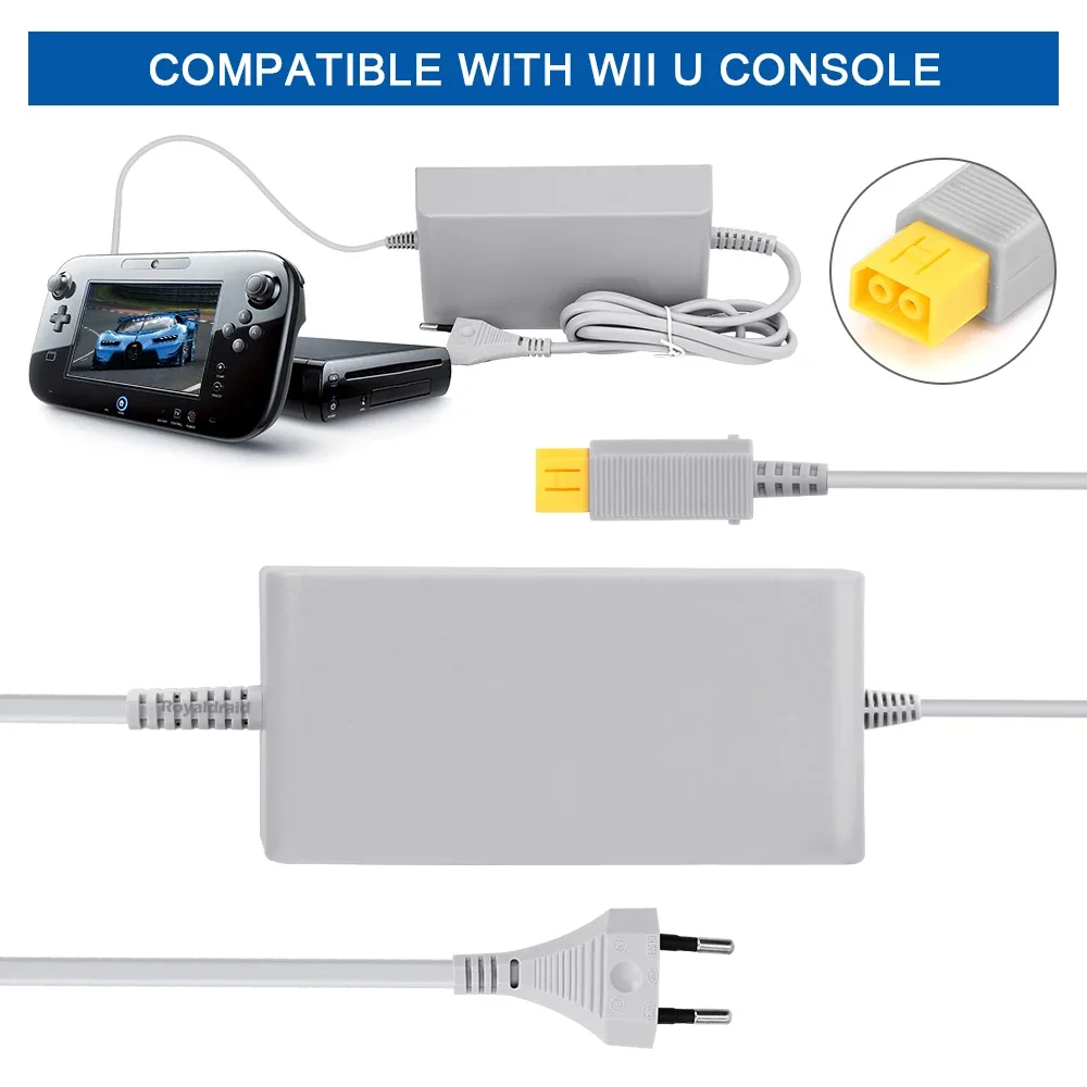 NEW For Nintend Wii U WiiU Game Consol Adapter 100-240V 15V 5A Home Wall Power Supply AC Charger Adapter EU US Plug High Quality