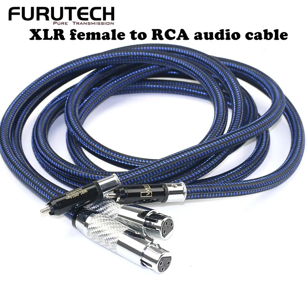 Original Japanese FURUTECH DAS-4.1 New Flagship XLR Female to RCA Signal Cable CD Amplifier RCA to XLR Male Connection Cable