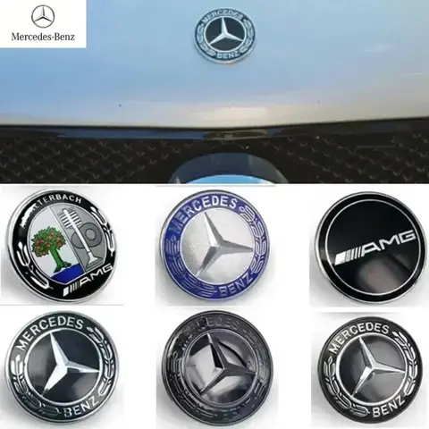 메르세데스 벤츠 A B C E R G S 클래스 AMG W124 W169 W176 W212 W222 W204 W202 벤츠 액세서리용 57mm 후드 보닛 로고 엠블럼 배지