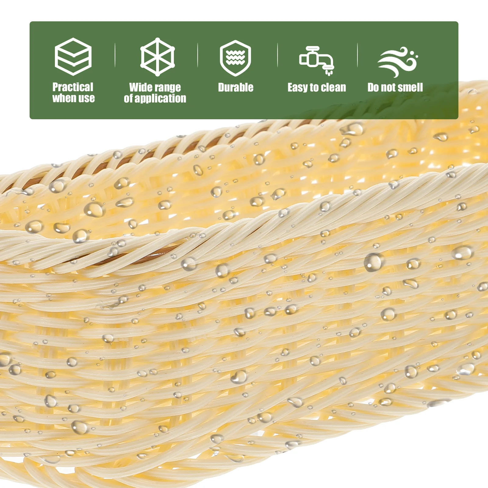 

Woven Basket Cutlery Drain Modern Simple Style Home Restaurant Use Premium Material Storage Organizer Kitchen Utensil