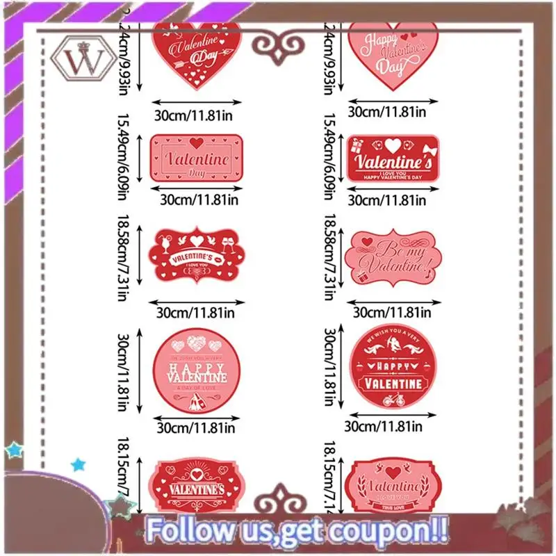 ABBG-1Set لافتة معلقة للباب لعيد الحب وديكور المنزل وأزواج ستائر الباب الورقية