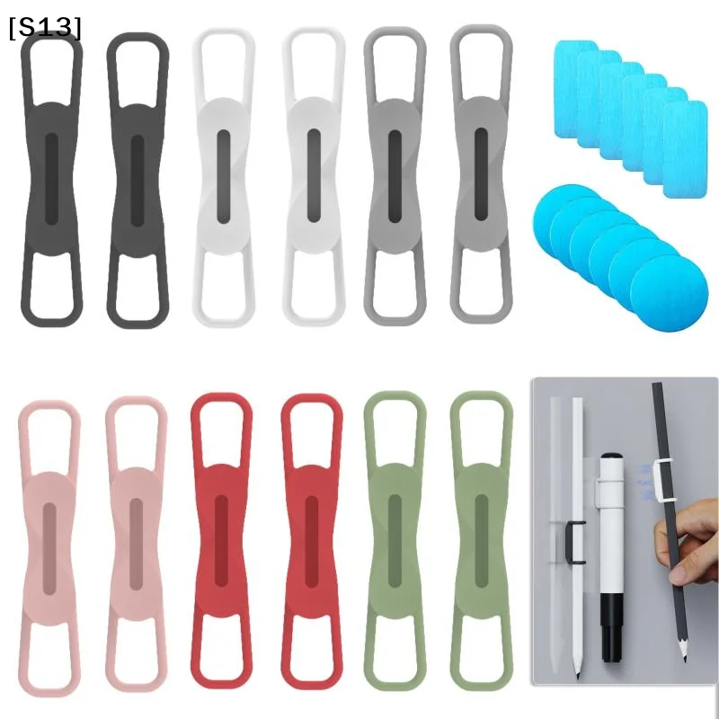 2/3/6Pcs Magnetic Multifunction Silicone Adjustable Pen Stand Tablet Fixed Touch Pen Clips For Office Accessories Organizer[S13]