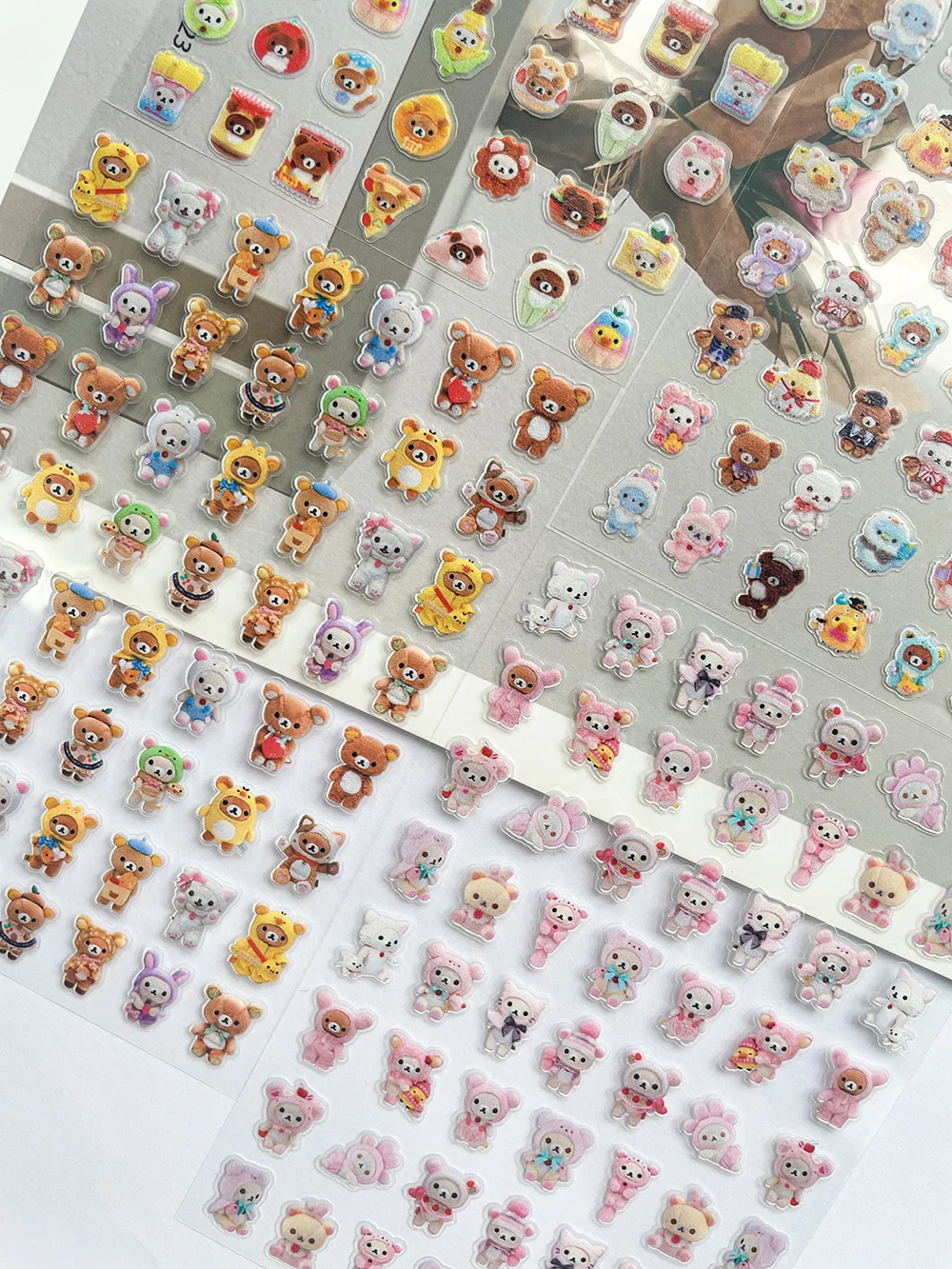 

Cute Rilakkuma Press On Nails Stickers Diy Scrapbook Nails Transfer Slider Stickers Children's Stationery Stickers Toys Gifts