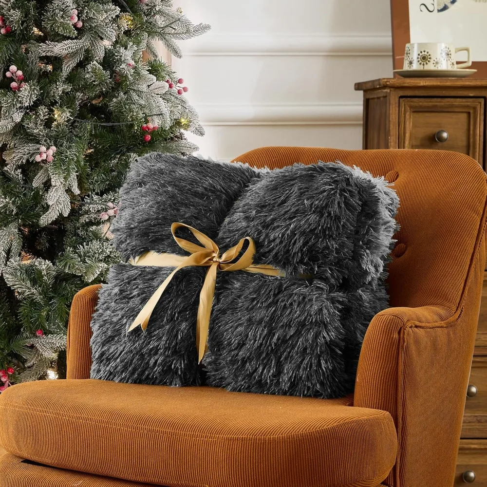 Electric Blanket Made of Artificial Fur, Fluffy Lamb Wool Back, Featuring 10 Heating Settings and 5 Time Settings