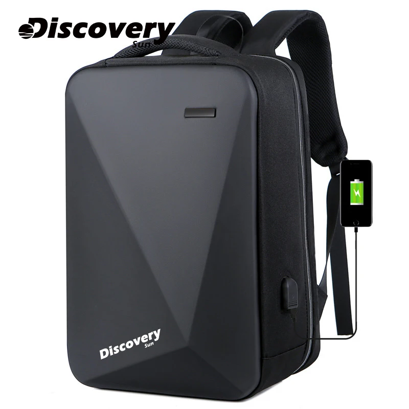 Discovery-Sun Men\'s Backpack Laptop Backpack Business Waterproof Travel Bag Large Capacity USB Charging Bag Stolen Lock Backpack