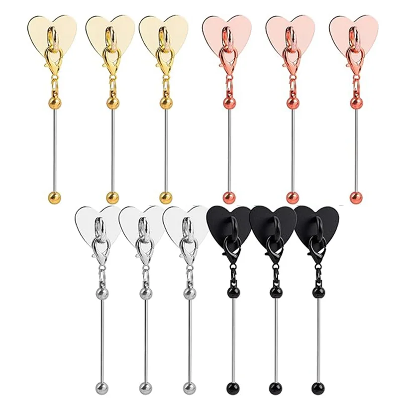 ABDJ-Framendino、12個入りビーズ付きカップチャーム、メタルハート型ステッカーアクセサリー付き、DIYタンブラーとガラスの装飾用