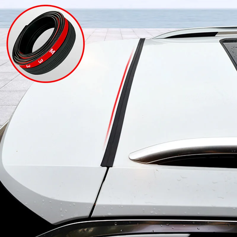 Auto Trunk Lid Gap Seal Strip Car Rubber Car Trunk Lid Gap Strip for Sedan SUV Hatchback Anti Dust Auto Weather Strip