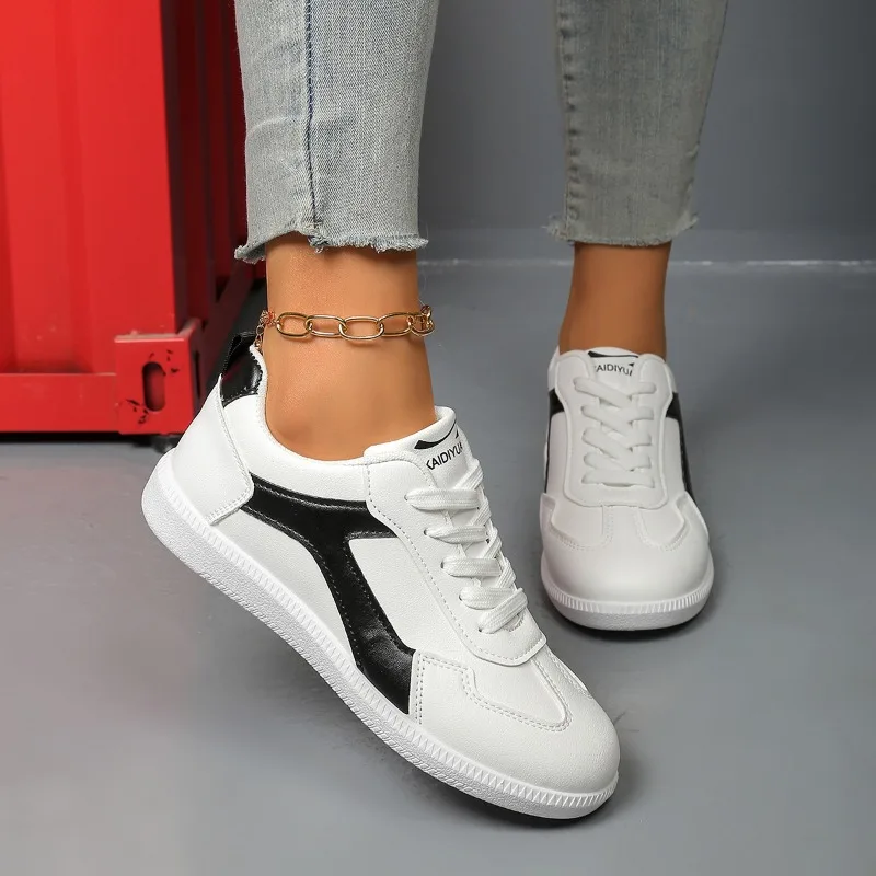 Women's Sneakers Vintage Comfortable Color Blocking Loafers Spring Autumn Casual Fashion Shallow Mouth Women Shoes Кеды Женские