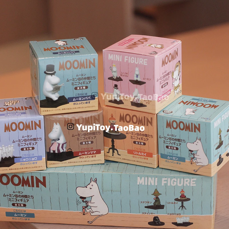 

Original Genuine The Moomin Family Mini Model Scene Ornaments Action Figure Toys for Boys Girls Kids Gift Collectible Model